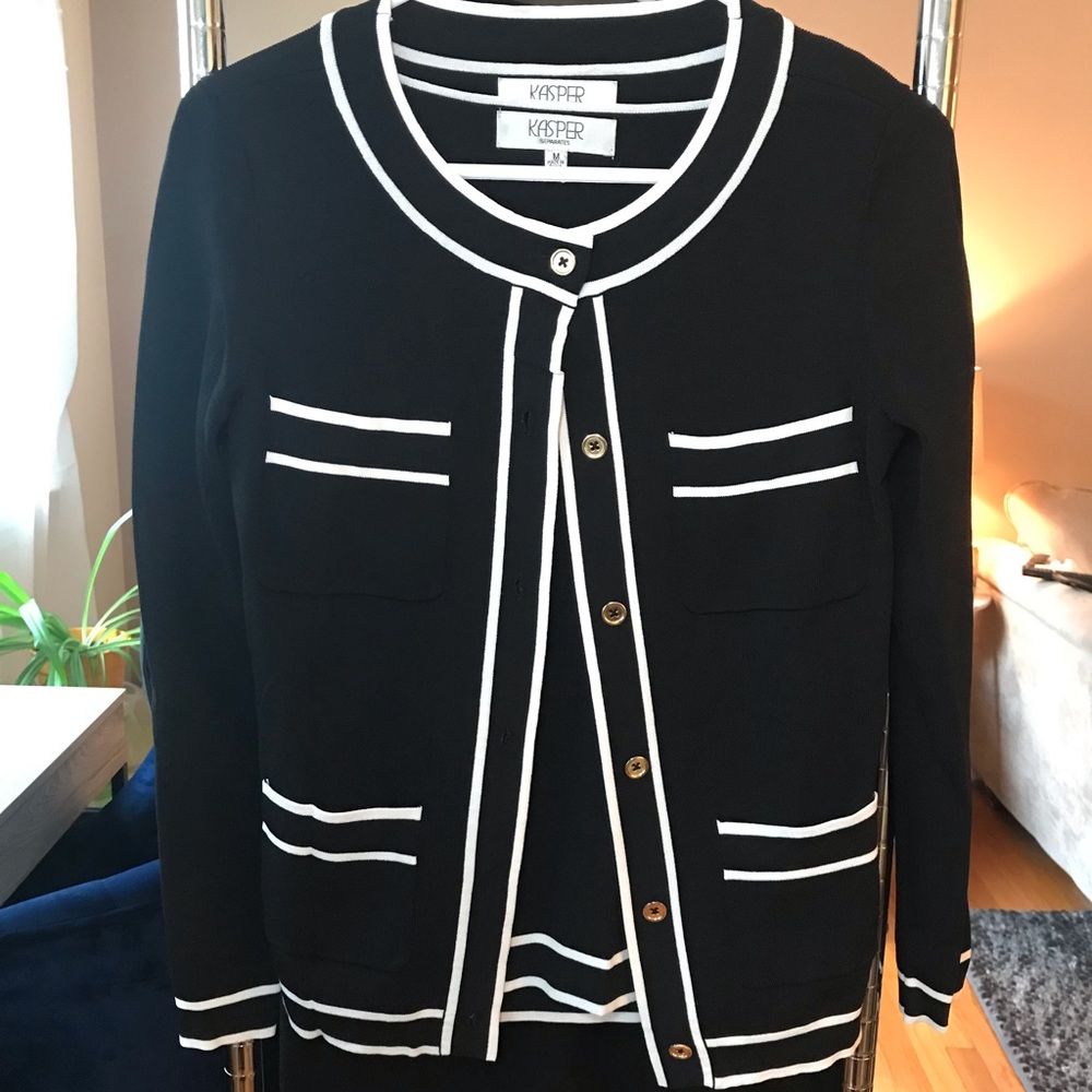 Kasper tank and cardigan